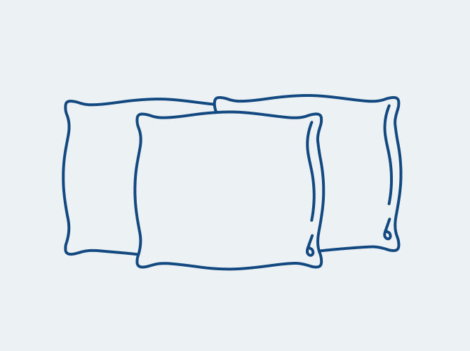 three pillows drawing