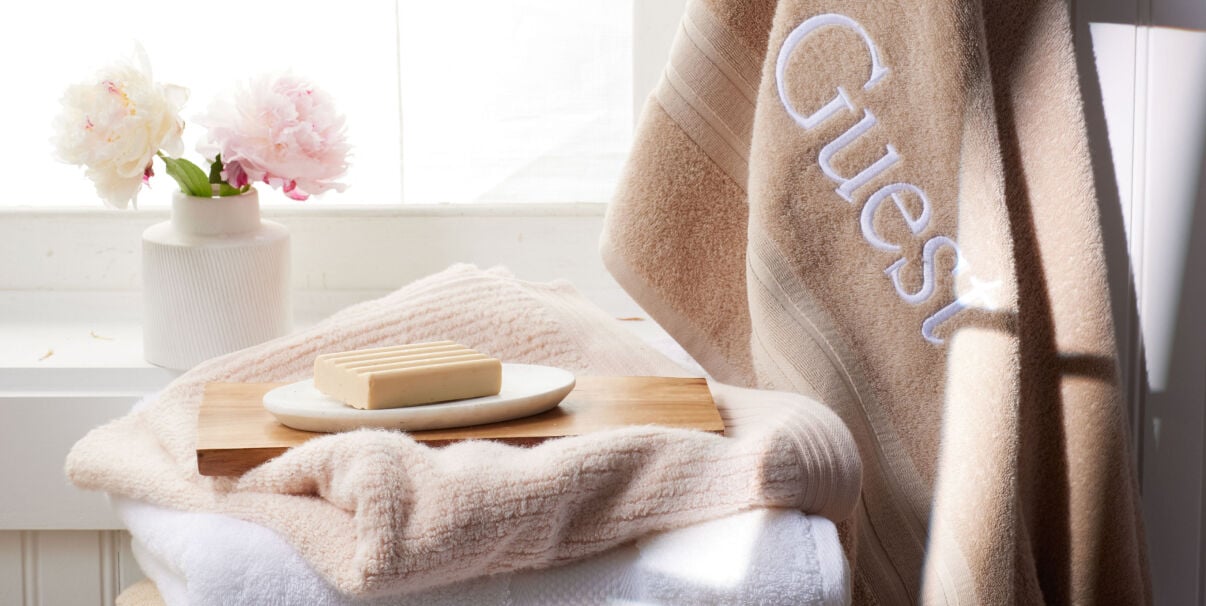 image of towels with Guest embroidered image of towels with Guest embroidered