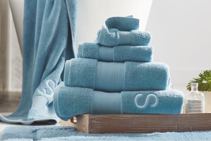 Stack of Blue Towels