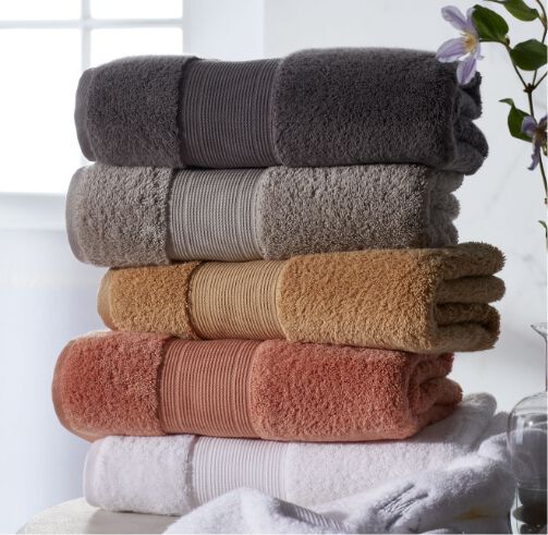stack of colored towels