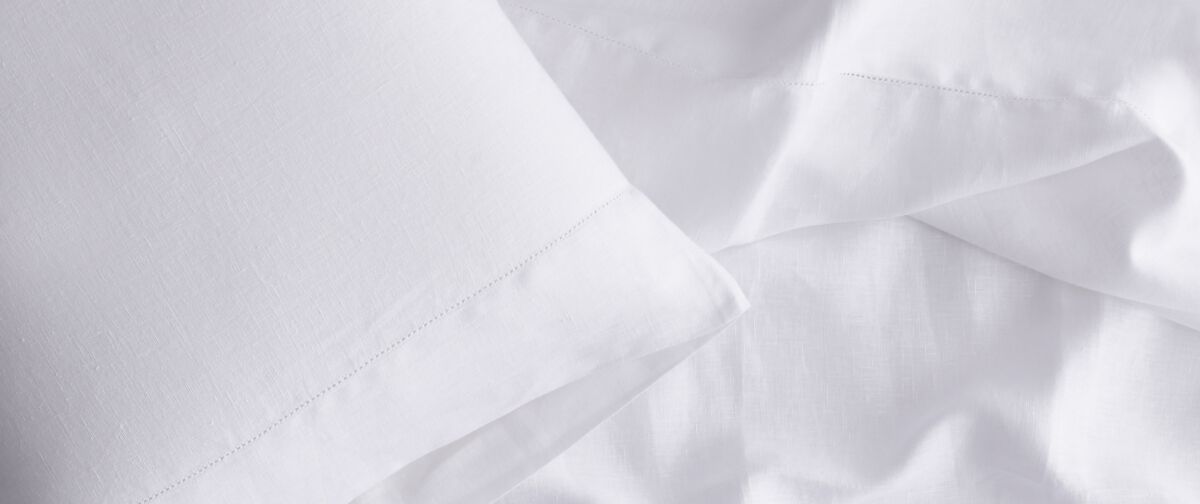Bright White Linen Sheets